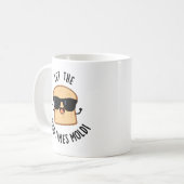 Laat de goede tijden grappige broodpuns vormen koffiemok (Voorkant links)