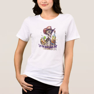 Laat de Goede Tijden het skelet rollen Tri-Blend Shirt