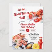 Laat de goede tijden koken zeevruchten volwassen v kaart (Voorkant)