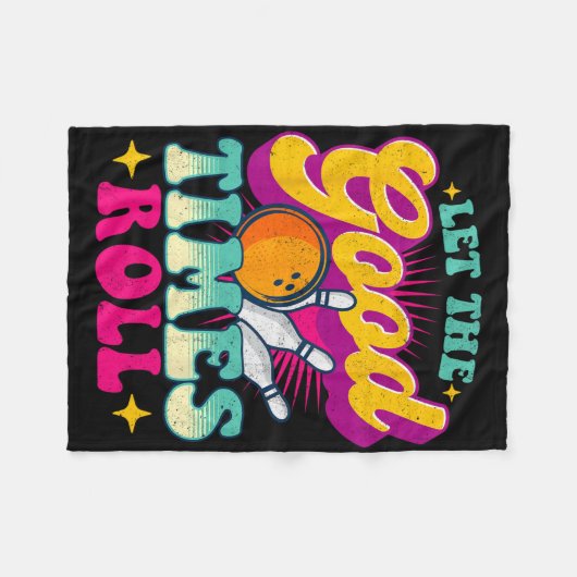 Laat de goede tijden rollen - Bowling Bowler Fleece Deken (Voorkant (Horizontaal))