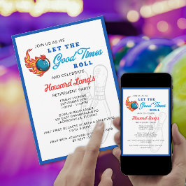 Laat de goede tijden rollen Bowling Feest Kaart