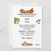 Laat de goede tijden rollen! Cajun Style! Kaart (Achterkant)