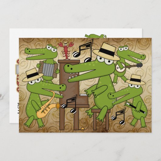 Laat de goede tijden rollen! Cajun Style! Kaart (Voorkant / Achterkant)