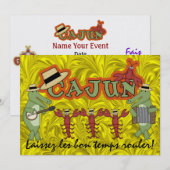 Laat de goede tijden rollen! Cajun Style! Mardi Gr Kaart (Voorkant / Achterkant)
