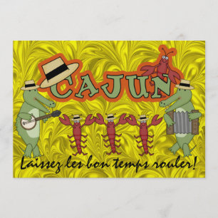 Laat de goede tijden rollen! Cajun Style! Mardi Gr Kaart