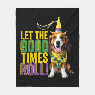 Laat de goede tijden rollen - Grappige Mardi Gras  Fleece Deken