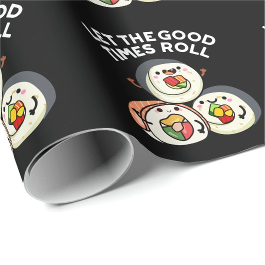 Laat de goede tijden rollen grappige sushi puns do cadeaupapier (Rol Hoek)
