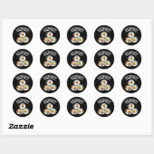 Laat de goede tijden rollen grappige sushi puns do ronde sticker (Vel)