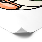 Laat de goede tijden rollen grappige sushi puns poster (Hoek)