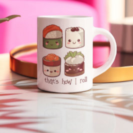 Laat de goede tijden rollen Kawaii Sushi Koffiemok