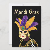 Laat de goede tijden rollen: Mardi Gras Celebratio Kaart (Achterkant)