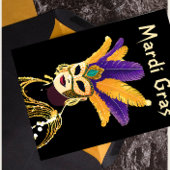 Laat de goede tijden rollen: Mardi Gras Celebratio Kaart