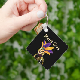 Laat de goede tijden rollen: Mardi Gras Celebratio Sleutelhanger