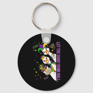 Laat de goede tijden rollen Silly Goose Mask Mardi Sleutelhanger