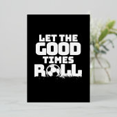 Laat de goede tijden rollen voetbal folie uitnodiging (Staand Voorkant)