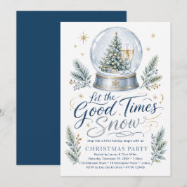 Laat de goede tijden sneeuwen Kerstfeest Kaart