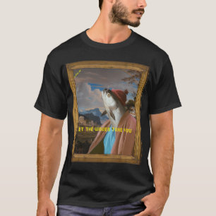 Laat de golven je meenemen als een vis oude schild t-shirt