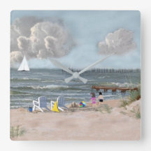 Laat de golven je voeten raken 1... vierkante wand