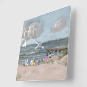 Laat de golven je voeten raken 1... vierkante wand vierkante klok (Hoek)