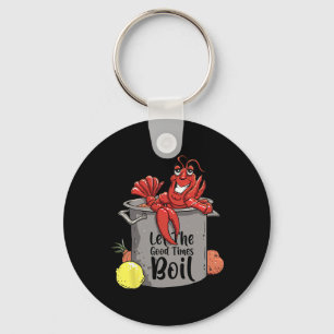 Laat de Good Times boil Funny Crawfish Boil Mardi Sleutelhanger