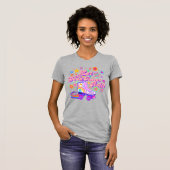 Laat de Good Times Roll 70's Rainbow Skating T-shi T-shirt (Voorkant volledig)