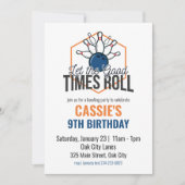 Laat de Good Times Roll Bowling Birthday Kaart (Voorkant)