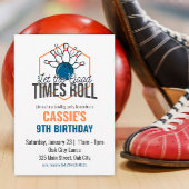 Laat de Good Times Roll Bowling Birthday Kaart