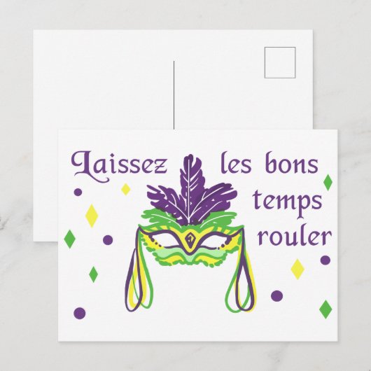 Laat de Good Times Roll Briefkaart (Voorkant / Achterkant)