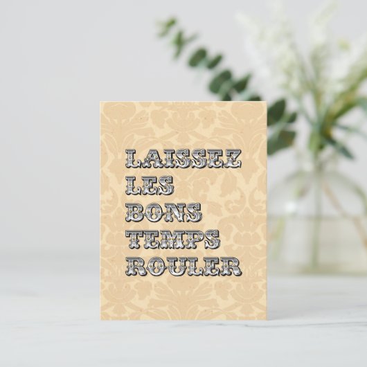 Laat de Good Times Roll Mardi Gras Briefkaart (Staand voorkant)