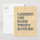 Laat de Good Times Roll Mardi Gras Briefkaart (Voorkant / Achterkant)