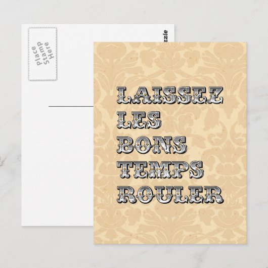 Laat de Good Times Roll Mardi Gras Briefkaart (Voorkant / Achterkant)