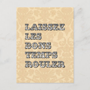 Laat de Good Times Roll Mardi Gras Briefkaart