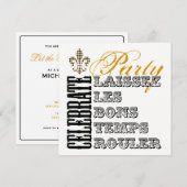 Laat de Good Times Roll Party maar komen Kaart (Voorkant / Achterkant)