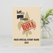 Laat de Good Times Roll Special Event Party Kaart (Staand voorkant)