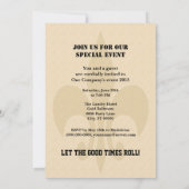 Laat de Good Times Roll Special Event Party Kaart (Achterkant)