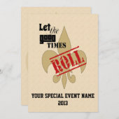 Laat de Good Times Roll Special Event Party Kaart (Voorkant / Achterkant)