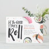 Laat de Good Times Roll Sushi-repetitie eten Kaart (Staand voorkant)