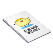 Laat De Gouda Tijden Rollen Grappige Kaas Punt Notitieboek (Rechterzijde)