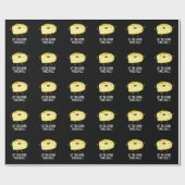 Laat de Gouda Times Roll Funny Cheese Pun Dark BG Cadeaupapier (Vlak)