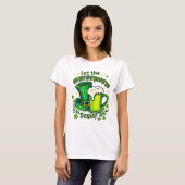 Laat de grapjes beginnen St. Patrick dag op wit T-shirt (Voorkant volledig)