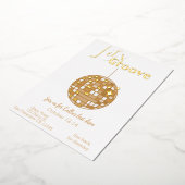 Laat de Groef Bachelorette Itinerary Laatste Disco Folie Uitnodiging (Gedraaid)