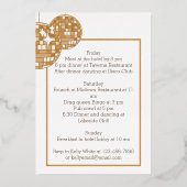 Laat de Groef Bachelorette Itinerary Laatste Disco Folie Uitnodiging (Achterkant)