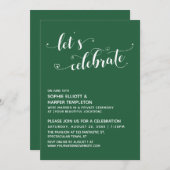 Laat de groene Ontvangst van het Manuscript van he Kaart (Voorkant / Achterkant)