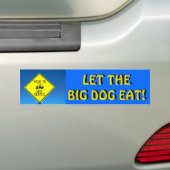 Laat de grote hond eten! - Golf Cart Sticker (Op auto)