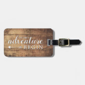 Laat de handbagage van het Adventure Wood afdrukke Bagagelabel (Voorkant horizontaal)