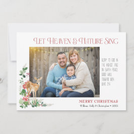 Laat de Hemel & de Natuur Klinken Plat Kerstkaart