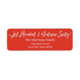 Laat de Hemel & de Natuur Rood van het Sing witte  Etiket