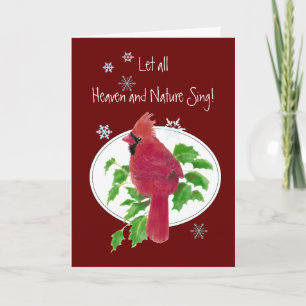 Laat de Hemel & de Natuur Schrift zingen Kerstmis  Feestdagen Kaart