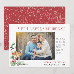 Laat de Hemel & de Natuur Zingen Plat Kerstkaart