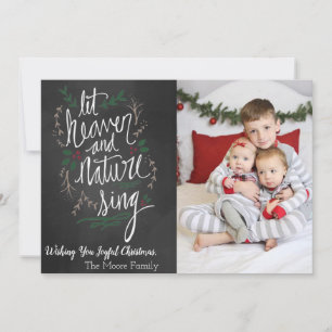 Laat de hemel en de Natuur kerstfotokaart zien Feestdagenkaart